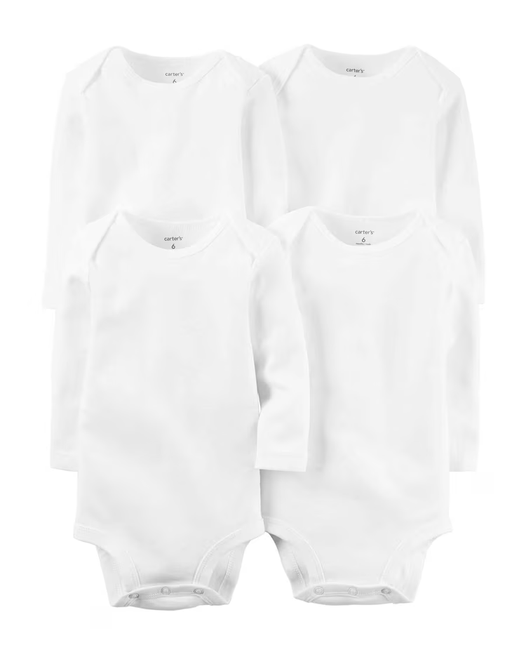Kit Body Bebê 12 Peças Branco