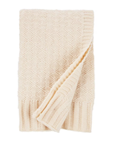 Cobertor bebê de tricot trabalhado Bege